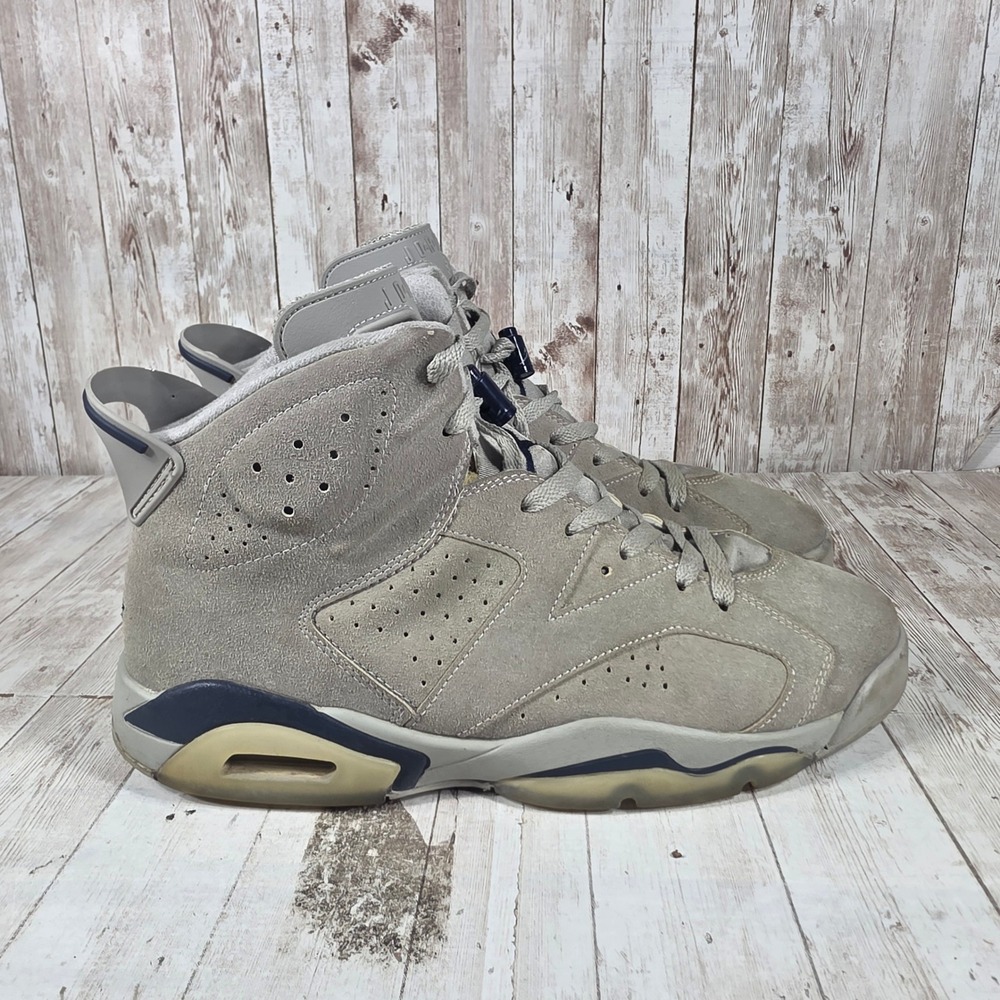 Air Jordan 6 Retro Diffused Blue Grey Suede Sneakers CT8529-012 Mens 12